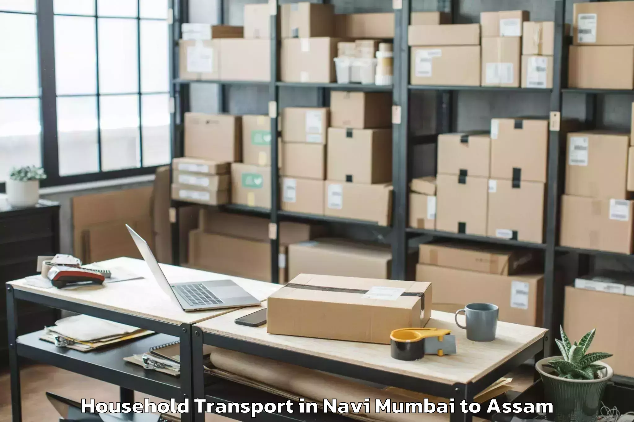 Book Navi Mumbai to Kharupetia Household Transport Online